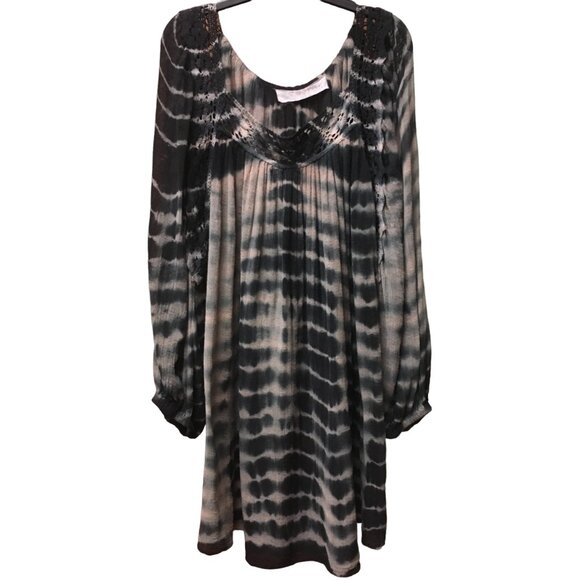 Jen's Pirate Booty Tie Dye Loose Fit Boho Dress Crochet Gauzy - Picture 9 of 12